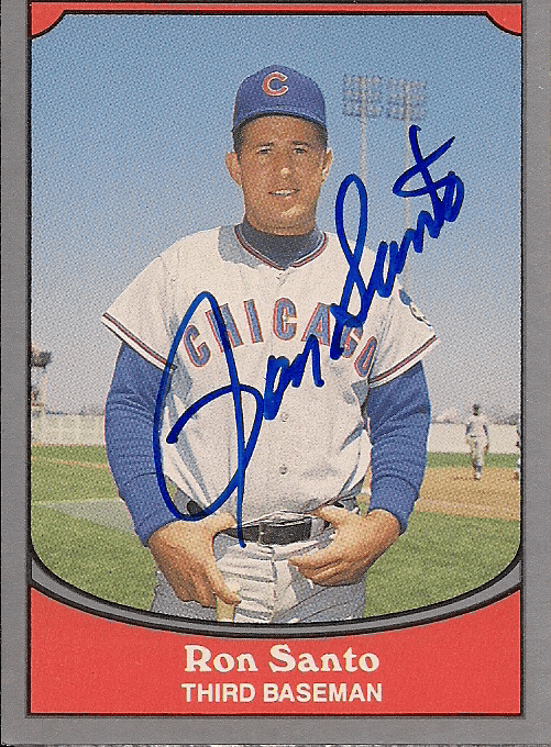 Signed RON SANTO Pacific Legends Card - Main Line Autographs