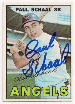 Autographed Paul Schaal 1967 Topps Card