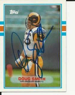 Autographed 1989 Topps Doug Smith Football card