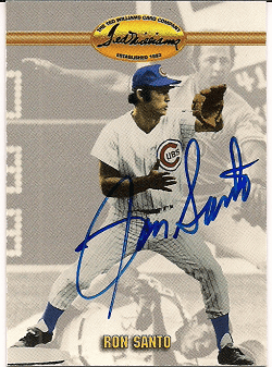 Autgraphed RON SANTO 1993 Ted Willams card