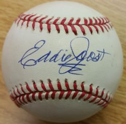 EDDIE JOOST Autographed Official American League Baseball