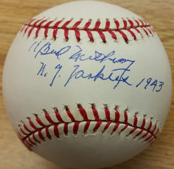 BUD METHENY Autographed Official American League Baseball