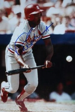 Autographed VINCE COLEMAN - ST. LOUIS CARDINALS 11 X 14  photo