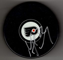 Autographed MARK STREIT Philadelphia Flyers Hockey Puck