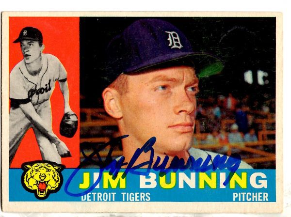 Autographed JIM BUNNING 1960 TOPPS Card