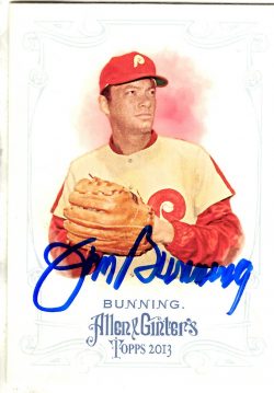 Autographed JIM BUNNING 2013 TOPPS ALLEN & GINTER'SCard