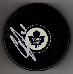 Autographed CODY FRANSON Toronto Maple Leafs Hockey Puck