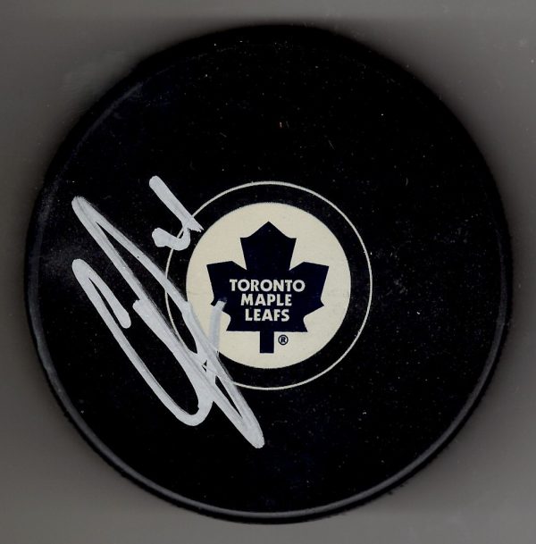 Autographed CODY FRANSON Toronto Maple Leafs Hockey Puck