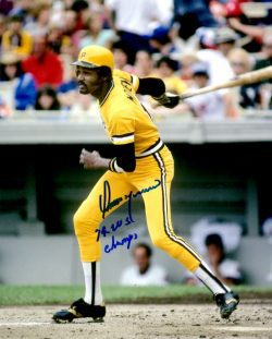 Autographed OMAR MORENO 11X14  PITTSBURGH PIRATES photo