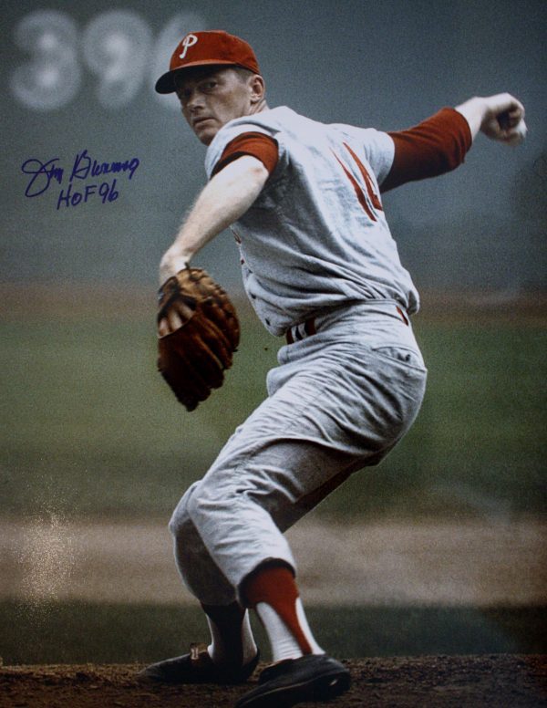 AUTOGRAPHED 16 x 20 JIM BUNNING Philadelphia Phillies Photo
