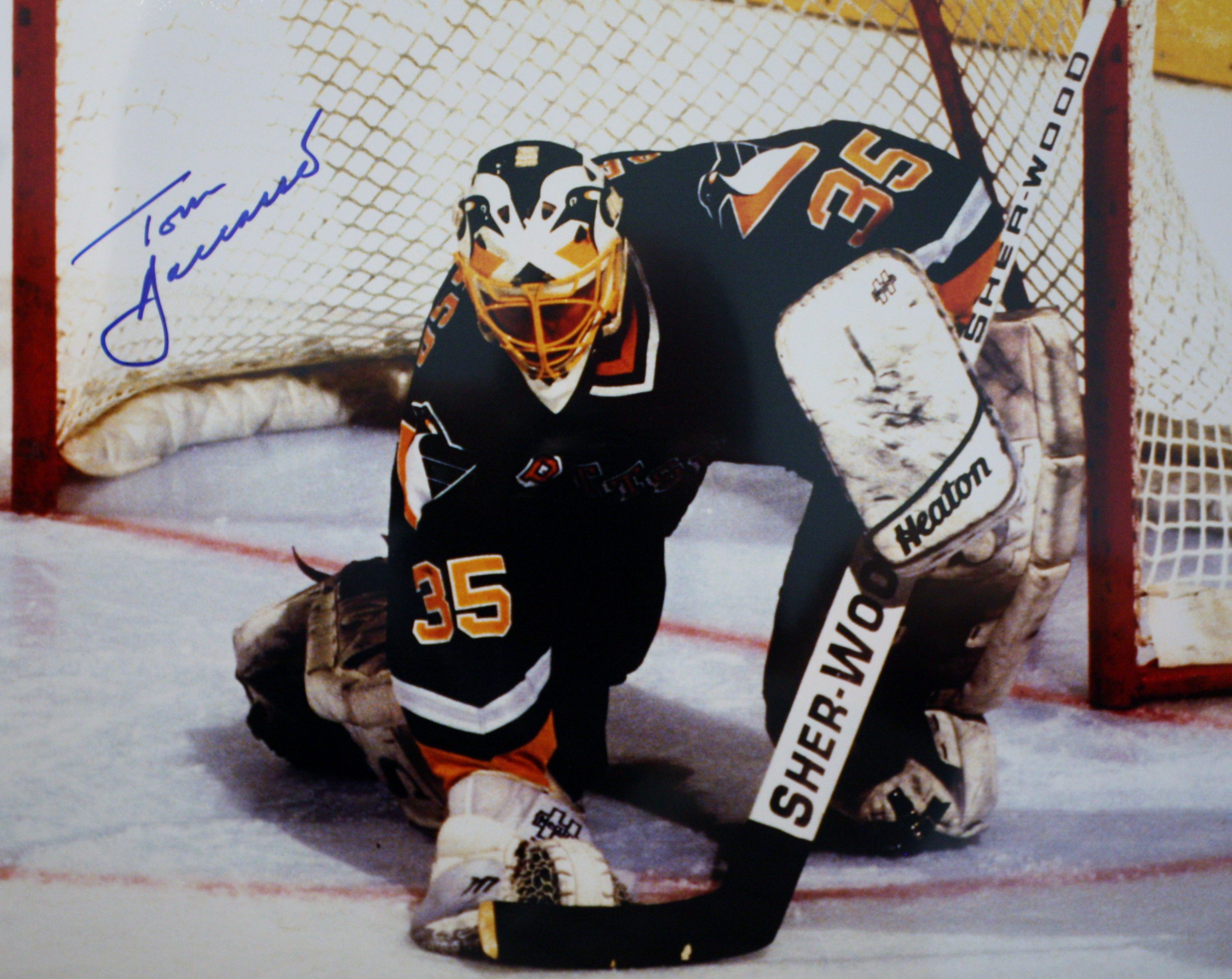Tom Barrasso Signed Pittsburgh Penguins Matte 11x14 Photo Hockey NHL 1 –  Mustang Comics