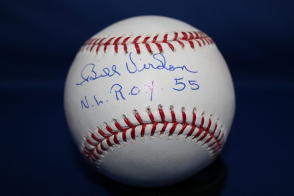 Autographed BILL VIRDON "NL ROY 55" Official Major League Baseball