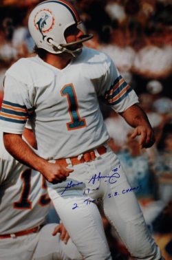Autographed Garo Yepremian Miami Dolphins 16x20 Photo