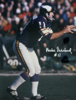 Autographed Mike Eischeid Minnesota Vikings 16x20 Photo