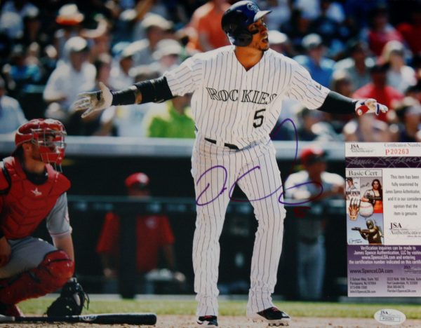 Autographed Carlos Gonzalez 11x14 Colorado Rockies Photo - JSA Certified