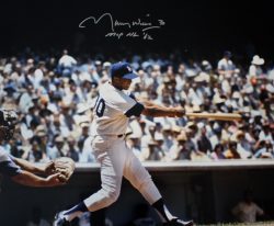 Autographed Maury Wills Los Angeles Dodgers 16x20 Photo with COA