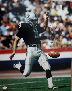 Autographed Ray Guy 16x20 Oakland Raiders Photo with COA