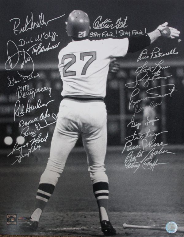 AUTOGRAPHED 16 x 20  1975 Boston Red Sox  Photo