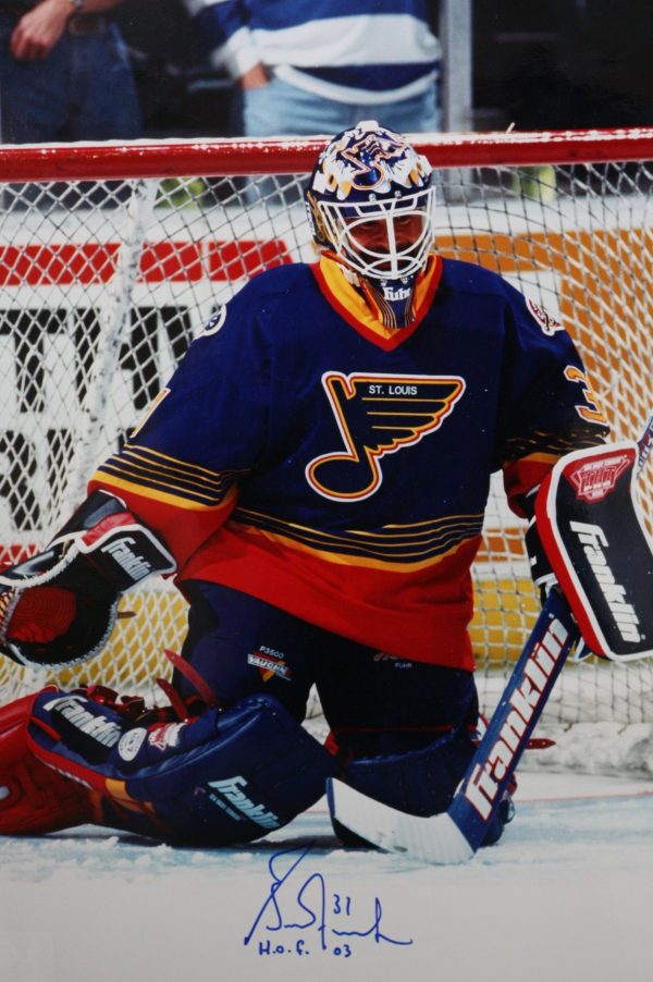 Autographed 16 x 20 GRANT FUHR St. Louis Blues Photo