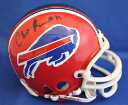 Autographed Charlie Rogers Buffalo Bills Mini helmet w/ COA