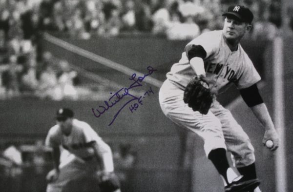 Autographed WHITEY FORD NEW YORK YANKEES 11 X 14  photo