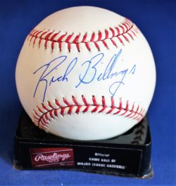Autographed Rich Billings Rawlings Official Major League Baseball  - COA