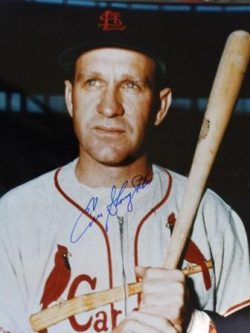 AUTOGRAPHED 16 x 20 ENOS SLAUGHTER St. Louis Cardinals  Photo