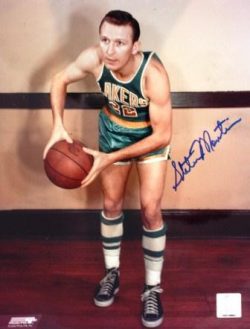 Autographed SLATER MARTIN 11" x 14" Minneaplois Lakers Photo