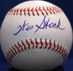 Autographed WES STOCK Official Major League Baseball