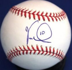 VERNON WELLS Autographed Official Major League Baseball