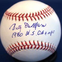 Billy Demars Autographed Official Major League Baseball
