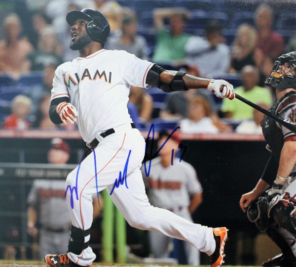 Autographed Marcell Ozuna 11x14 Miami Marlins Photo with COA
