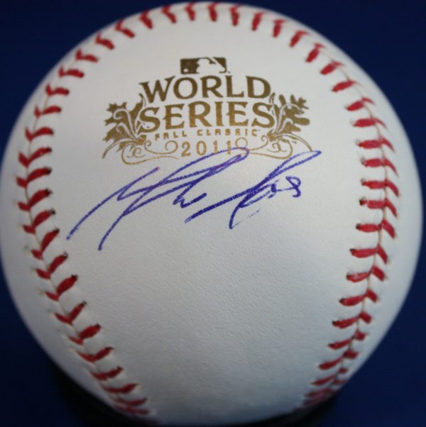 Mike Adams Autographed 2011 World Series Official Major League Baseball