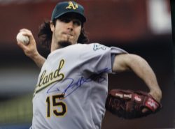 Autographed 11x14 Dan Haren Oakland A's photo