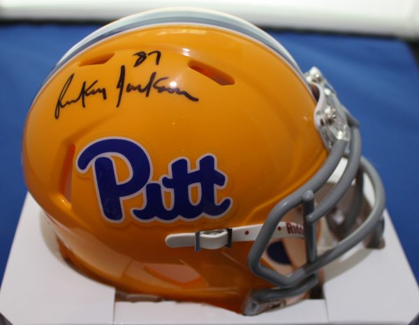 Autographed Rickey Jackson University of Pittsburgh Pitt Mini helmet w/ COA