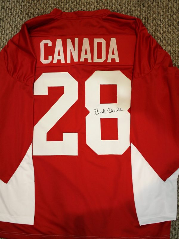 Autographed Bobby Clarke Team Canada Custom Jersey with COA