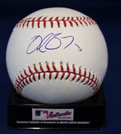 Autographed Delmon Young  Rawlings ROMLB Baseball - w/COAl
