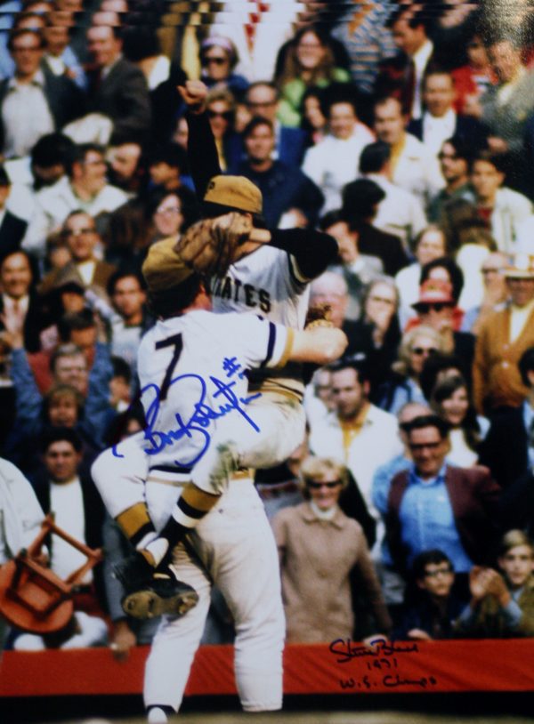 Autographed Bob Robertson & Steve Blass Pittsburgh Pirates 11x14 photo