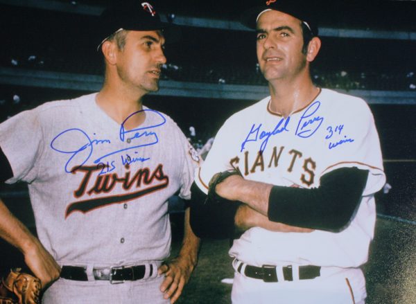 Autographed Gaylord Perry and Jim Perry 11x14 photo