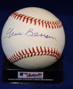 Autographed Gene Benson Official Major League Baseball