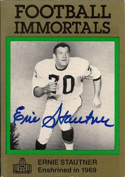 Autographed ERNIE STAUTNER Dallas Cowboys Football Immortals Card
