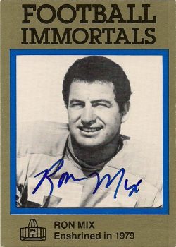 Autographed RON MIX San Diego Chargers Football Immortals Card