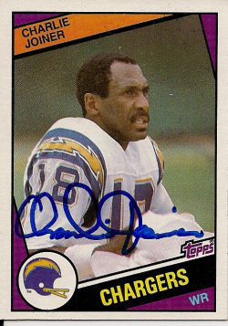 CHARLIE JOINER  Autographed 1984 Topps Card