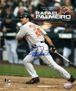 AUTOGRAPHED 16 x 20  RAFAEL PALMEIRO BALTIMORE ORIOLES Photo