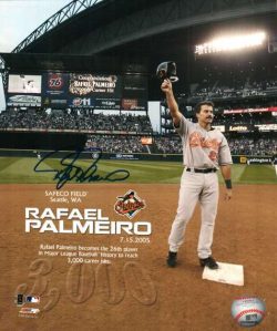 AUTOGRAPHED 16 x 20  RAFAEL PALMEIRO BALTIMORE ORIOLES Photo