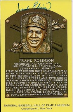Frank Robinson Hall of Fame Gold Plaque