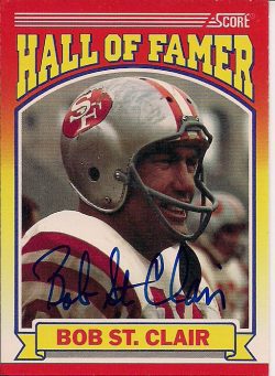 BOB ST. CLAIR Autographed 1991 Score Card
