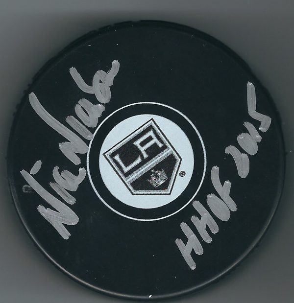 Autographed  NICK NICKSON Los Angeles Kings Hockey Puck