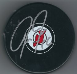 Autographed JACOB JOSEFSON New Jersey Devils Hockey Puck