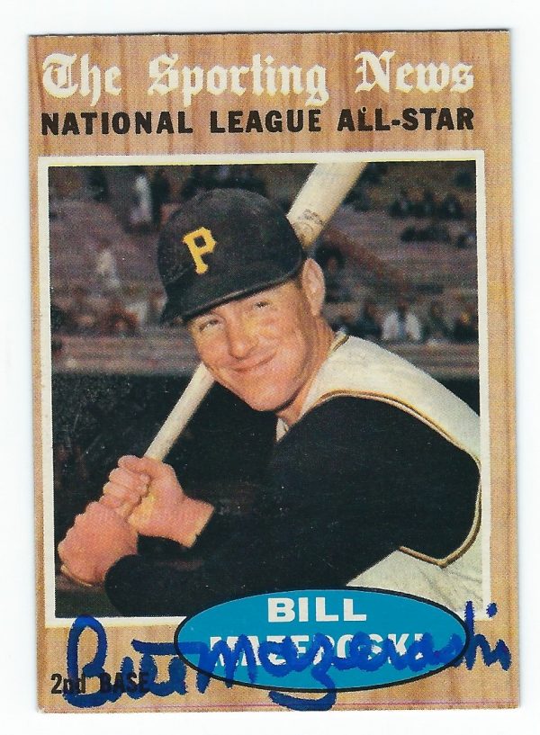 Autographed BILL MAZEROSKI 1962 TOPPS Card